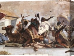 Apollo Canvas Paintings - Apollo and the Continents [detail 5] by Giovanni Battista Tiepolo